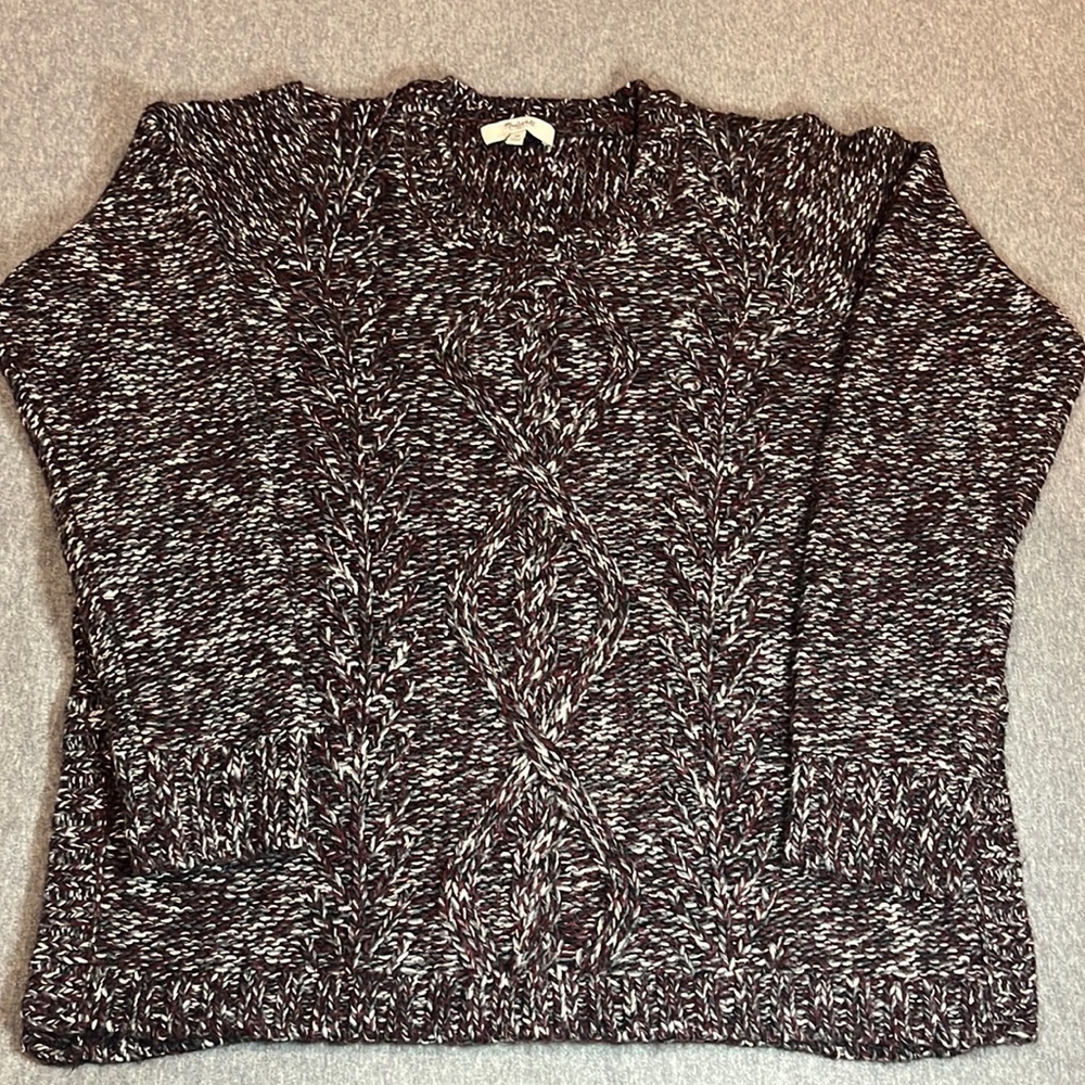 Madewell cable knit sweater.